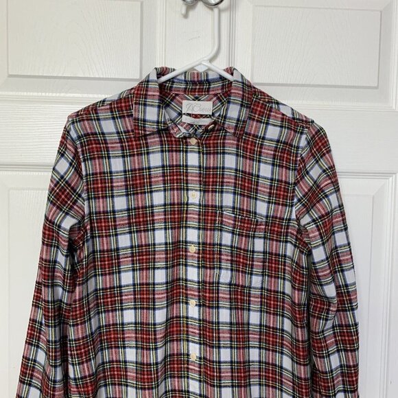 J. Crew Women's Classic Fit Multicolor Flannel Shirt Size 2 Style BD538 - Picture 3 of 13